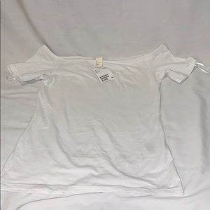 White off the shoulder shirt